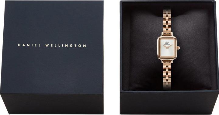 Produktbild Daniel Wellington - Quadro Mini 15.4x18.2 Arch 3-Link White Sunray Rose Gold DW00100847 (Analoguhr)