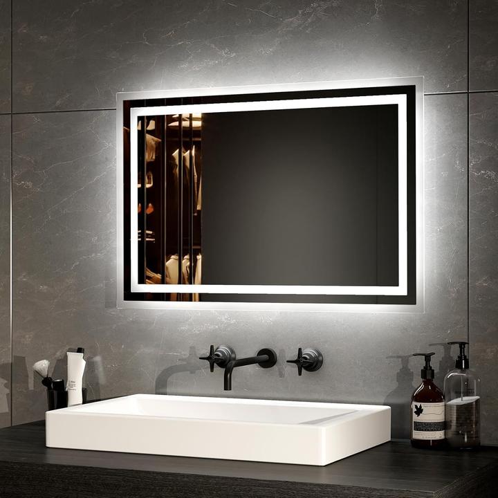 Emke LED-Badspiegel, 40 x 60 cm (60 x 40 cm)