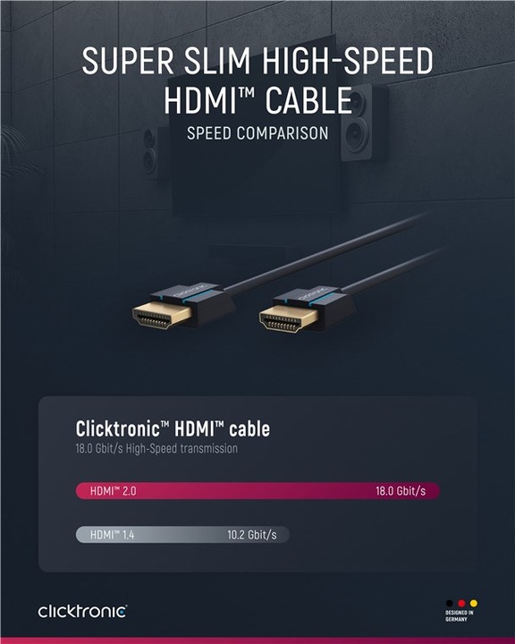 Produktbild clicktronic HDMI (Typ A) — HDMI (Typ A) (1.50 m, HDMI)