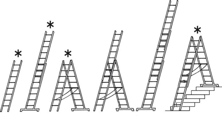 Actual product image kaiserkraft Aluminium multi-purpose ladder (Multi-purpose ladder, 970 cm)