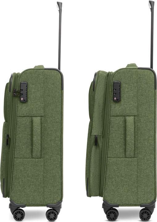 Actual product image Redolz Essentials 12 THREE SET 4-wheel suitcase set, 3-piece, with stretch fold (201 l)