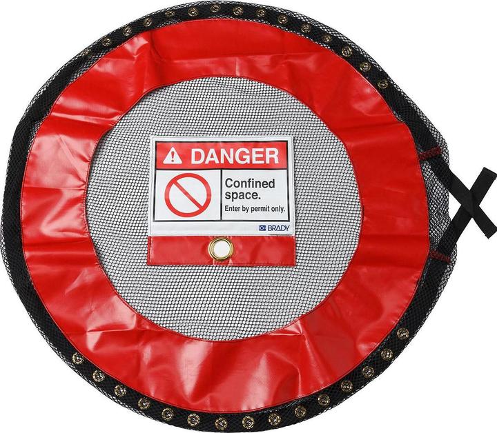 Actual product image Brady Ventilated lockable covers Covers, PVC-coated polyester, Red, Narrow space - M (1 pcs.