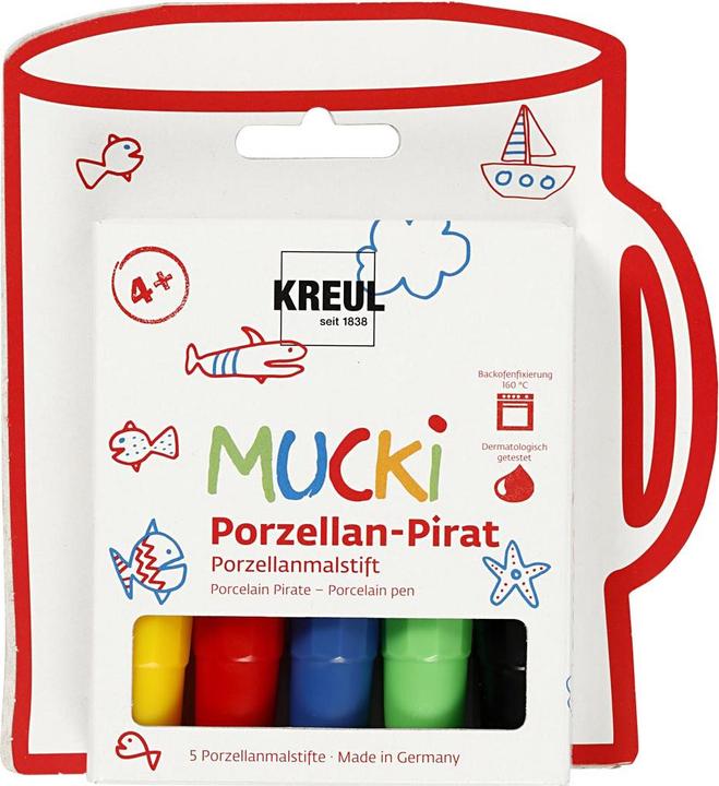 Produktbild Mucki Porzellan-Pirat (Yellow, Blue, Black, Green, Red)