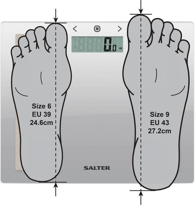 Productafbeelding Salter 9113 SV3RAREU16 Compacte Glazen Badkamerweegschaal - Zilver (150 kg)