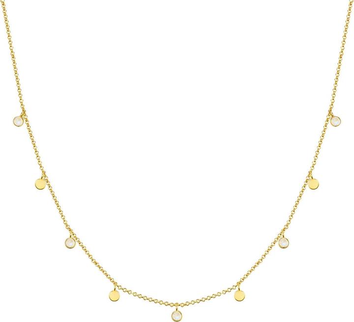 Image du produit Glanzstücke München Femmes argent sterling pierre de lune or jaune 40,0 cm chaîne de base + 5,0 cm d'extension - 28669 (Argent sterling 100, 40 - 45 cm)