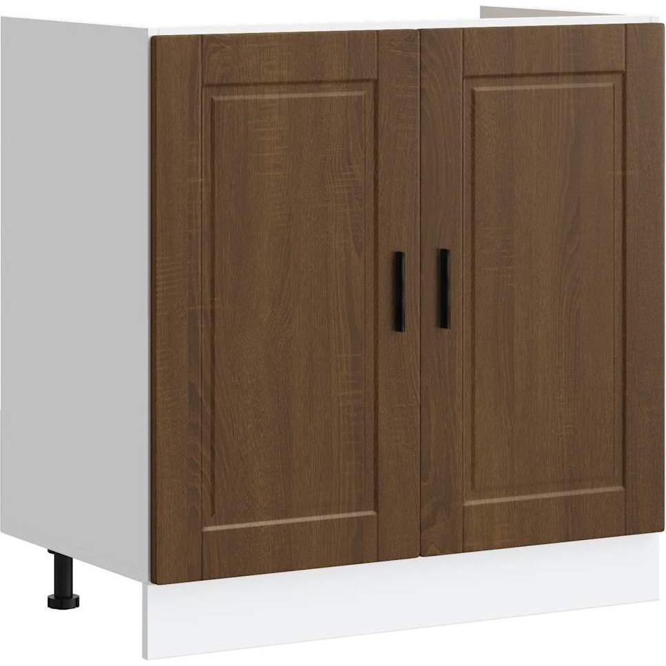 VidaXL, Regal, Spülenunterschrank Porto Braun Eichen-Optik 80x46x81,5 cm