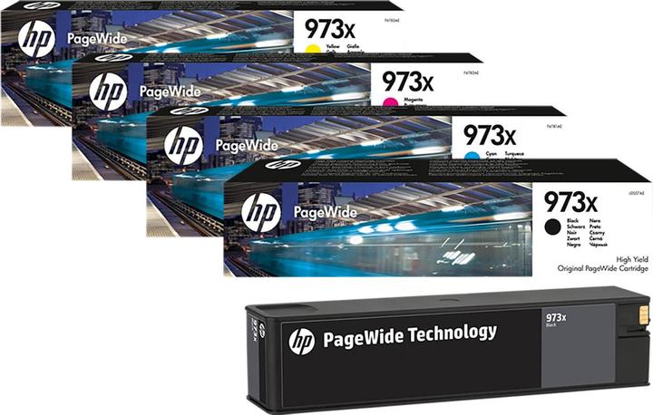 Produktbild HP Original 973X SET Multipack / Set mit allen vier Farben (BK, C, M, Y)