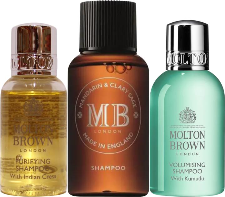 Molton Brown Indian Cress, zum Reinigen + Kumudu, für Volumen + Mandarin & Clary Sage, für Volumen