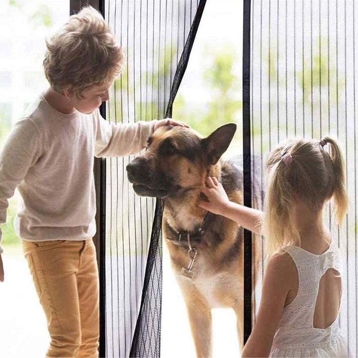 Actual product image Werkstein Magnetic door insect screen fly curtain mosquito net (90 x 210 cm)