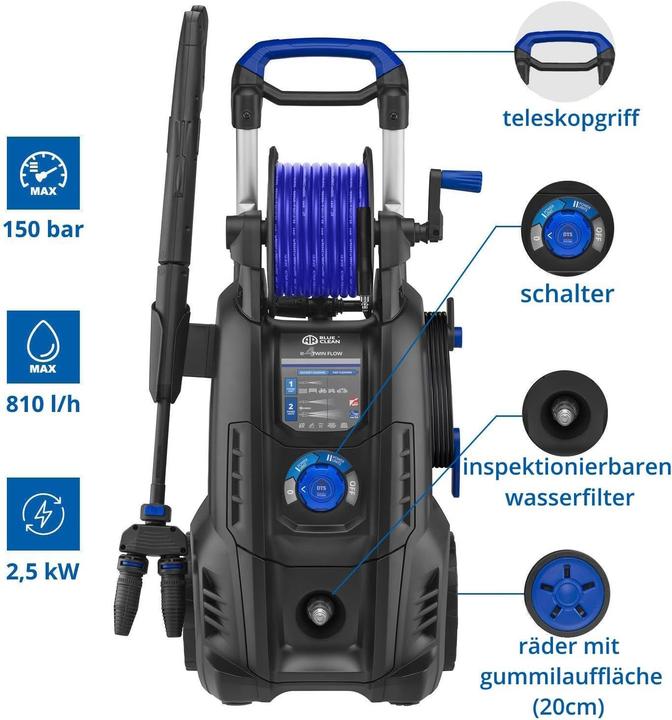Actual product image AR Blue Clean Cold Water Pressure Washer with Dualtech System and Surface Cleaner (Electrical connection)