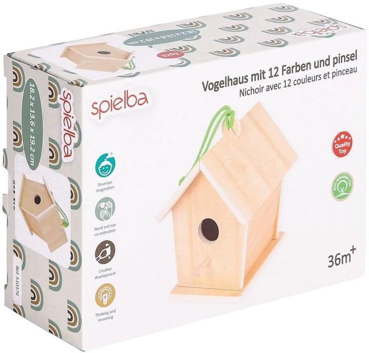 Immagine prodotto Spielba Set creativo di casette per uccelli con colori e pennelli