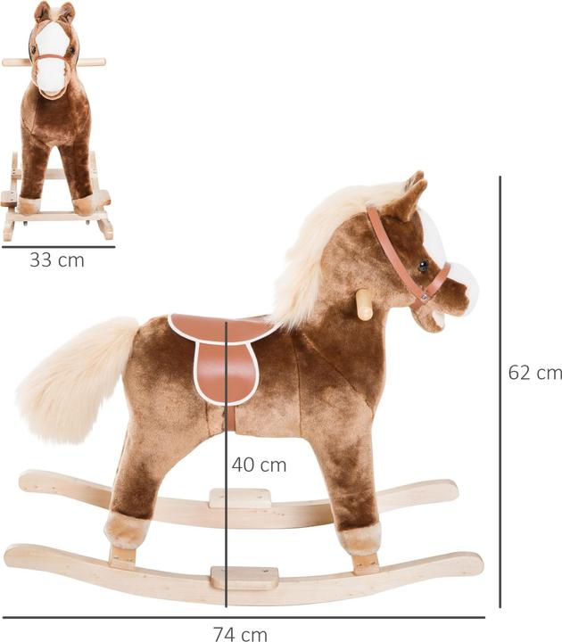 Actual product image Homcom Plush Rocking Horse for Children