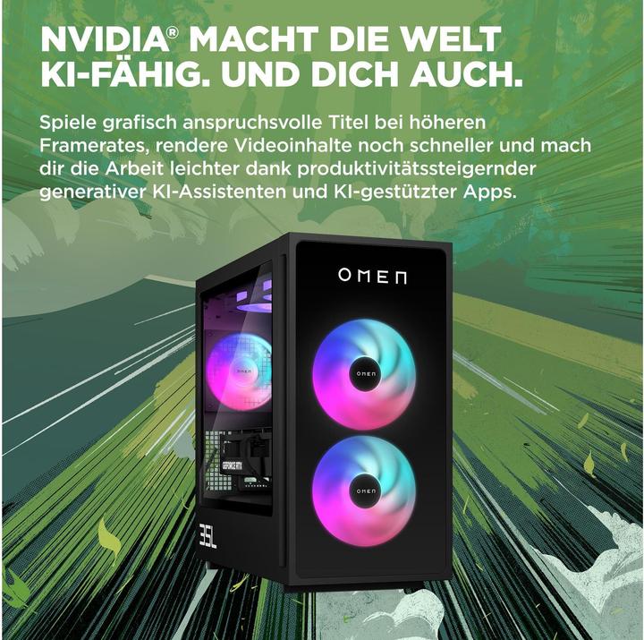 Actual product image HP OMEN 35L Gaming Desktop GT16-0770nz PC (1000 GB, 32 GB, Intel Core i7-14700F)