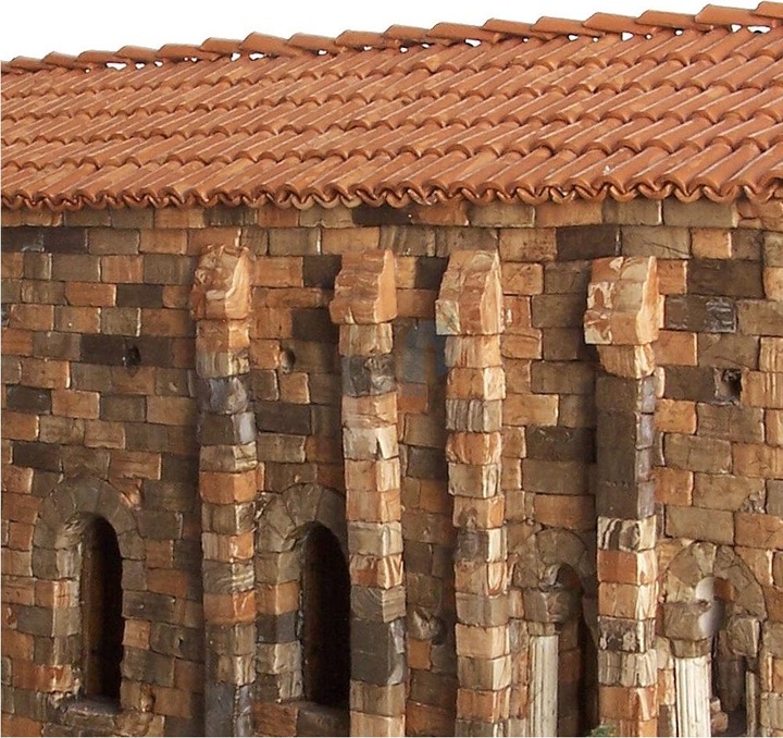 Actual product image Block Cuit. 3D ceramic model kit - Church of Santa Maria del Naranco - Asturias (11 x 18 x 26 cm)