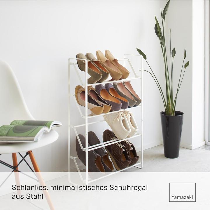 Productafbeelding Yamazaki 4-tier smal FRAME schoenenrek (53 x 17,5 x 80 cm)