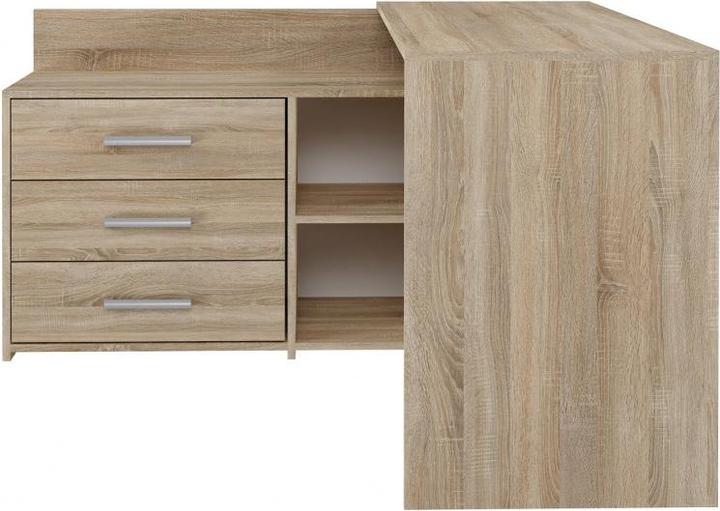 Actual product image Topeshop Biurko narożne + komoda DANY 120x50xH76 sonoma (120 x 50 x 76 cm)