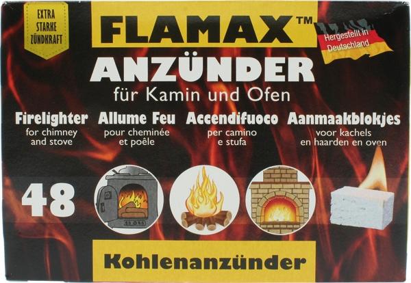 Image du produit Flamax Grill-/Kohleanzünder 48er Würfel im Farbkarton