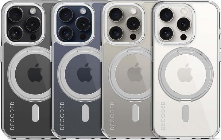 Produktbild Decoded Recycled Plastic Loop Stand Backcover iPhone 15 Pro Transparant (Apple iPhone 15 Pro)