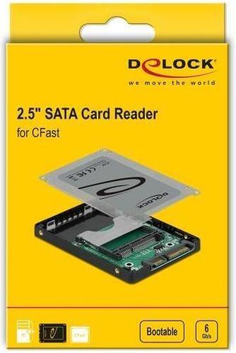 Actual product image Delock Card reader - 6.4 cm (2.5 inch) (CFast Card Type I, CFast Card Type II) (SATA)