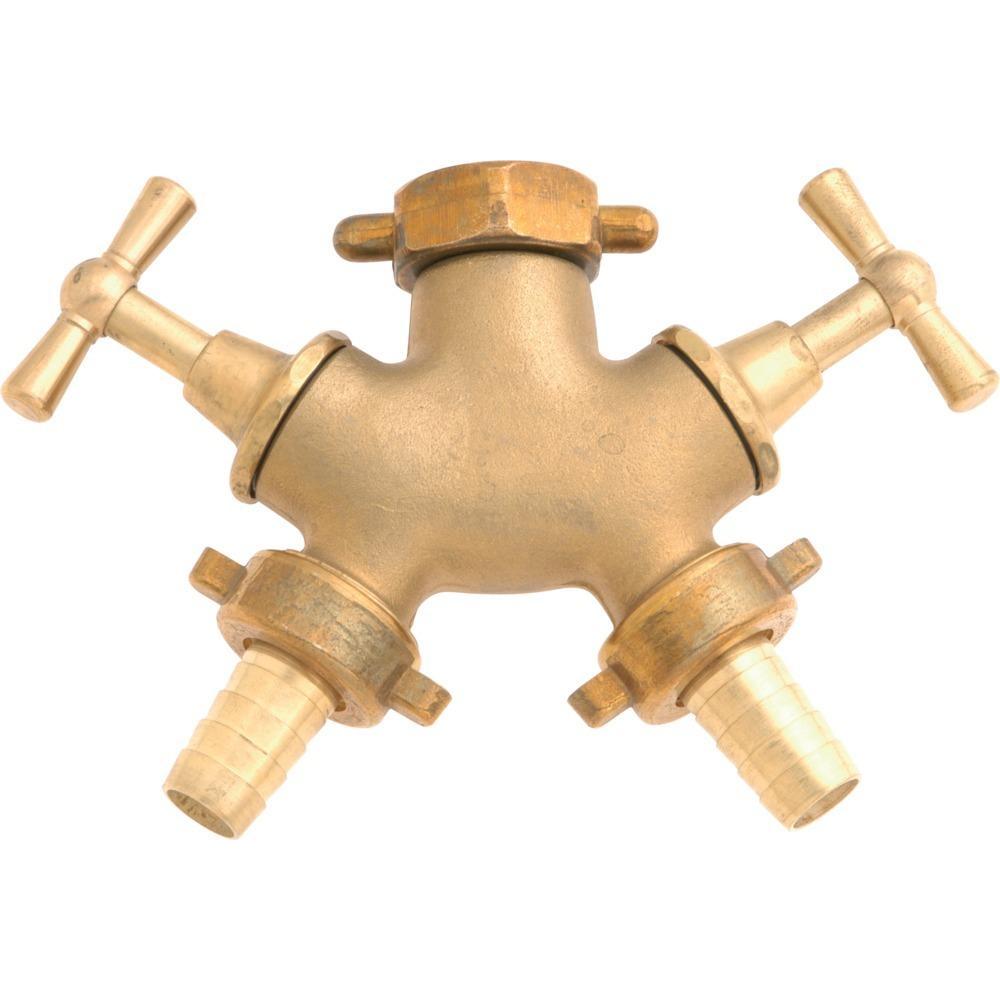 Magni, Schlauchanschluss + Schlauchverbinder, Geka 3334SB Zweiwegeventil IG G 3/4 Zoll 2x13mm aus Messing, Gold, 18 x 8 ...