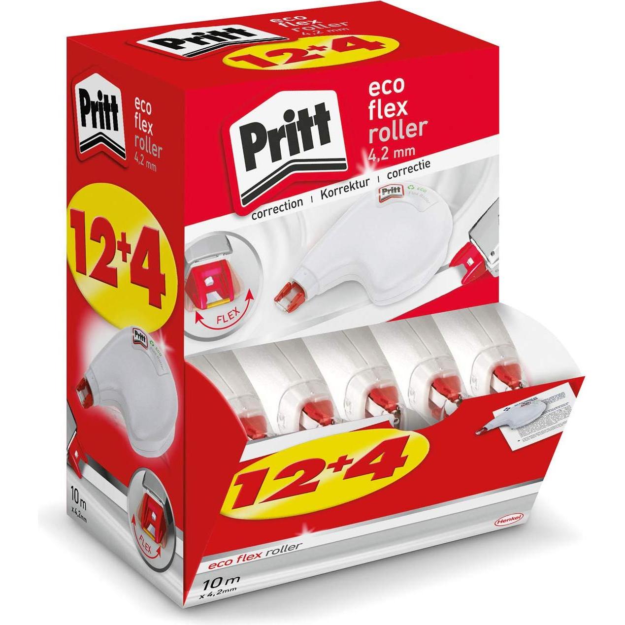 Henkel, Korrekturmittel, Korrektur Einweg Roller ECOFlex, 4,2mm, Sideway à 16Stk