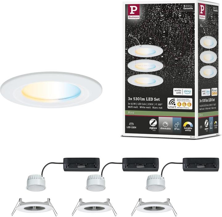Produktbild Paulmann Einbauleuchte Nova Set Zigbee (530 lm)