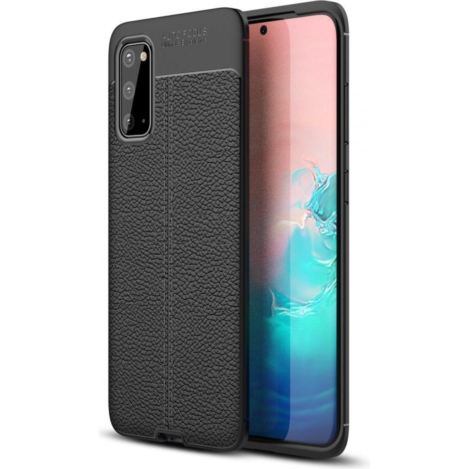 Thumbnail - Screenguard Samsung Galaxy S20 Hülle Leather Design TPU Cover (Samsung Galaxy S20+), Smartphone Hülle, Schwarz