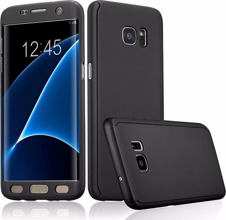 Produktbild König Design Hülle Handy Schutz für Samsung Galaxy S6 Edge Case Cover Displayschutz Schwarz (Samsung Galaxy S6 Edge)