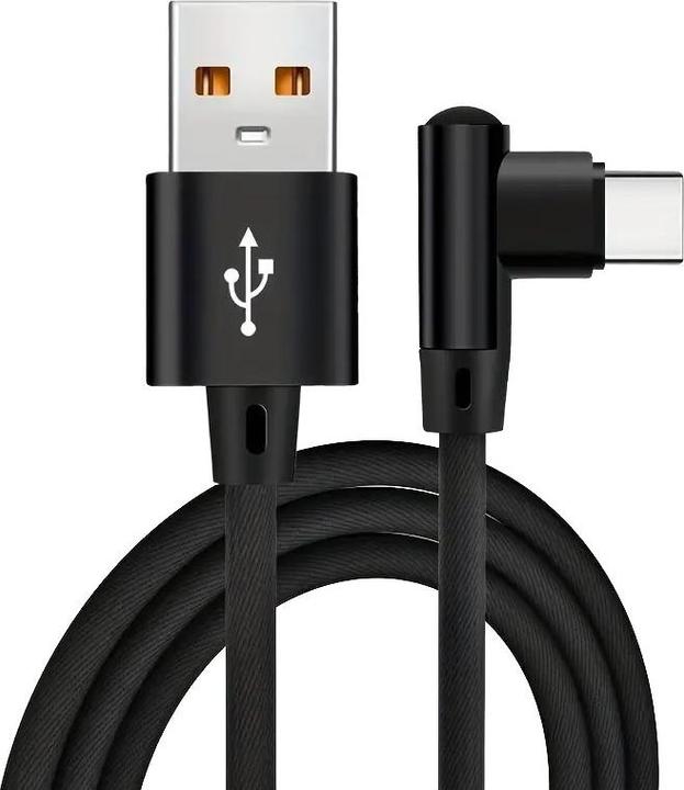 Actual product image Cbx 90 degree angle charging cable USB-C / USB-A, 100cm (1 m)