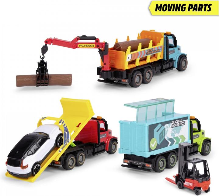 Produktbild Dickie Heavy Road Trucks, 3-sort.