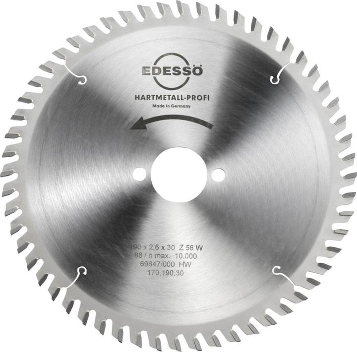 Edessö Kreissägeblatt HW 190x2,6x30 Z56W