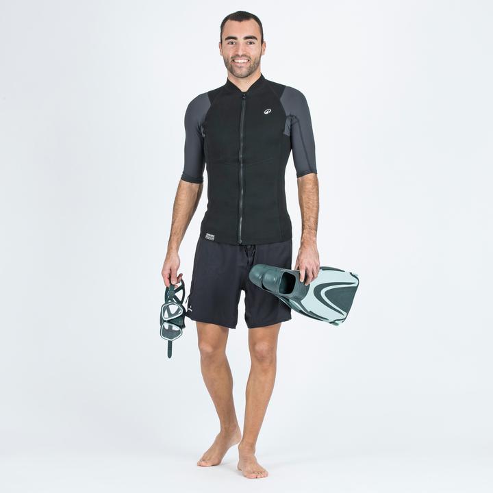 Produktbild Subea YULEX100 Herren UV-Schutz 1,5 mm kurzarm - schwarz (1.5 mm, XL)