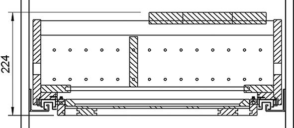 Actual product image Meyer Bread drawer ready to install complete set with full extension BLUM