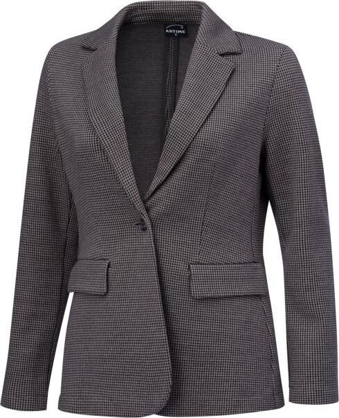 Immagine prodotto Artime Damen Blazer, Pepitamuster, ein Knopf (36)
