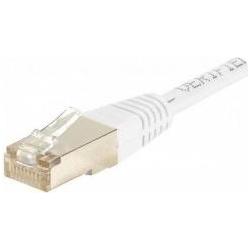 Exertis Connect Patchkabel S/FTP, PiMF, CAT.6, weiss, 0,3 m Patchkabel mit besonders schmalem Knickschutz (S/FTP, CAT6, ...
