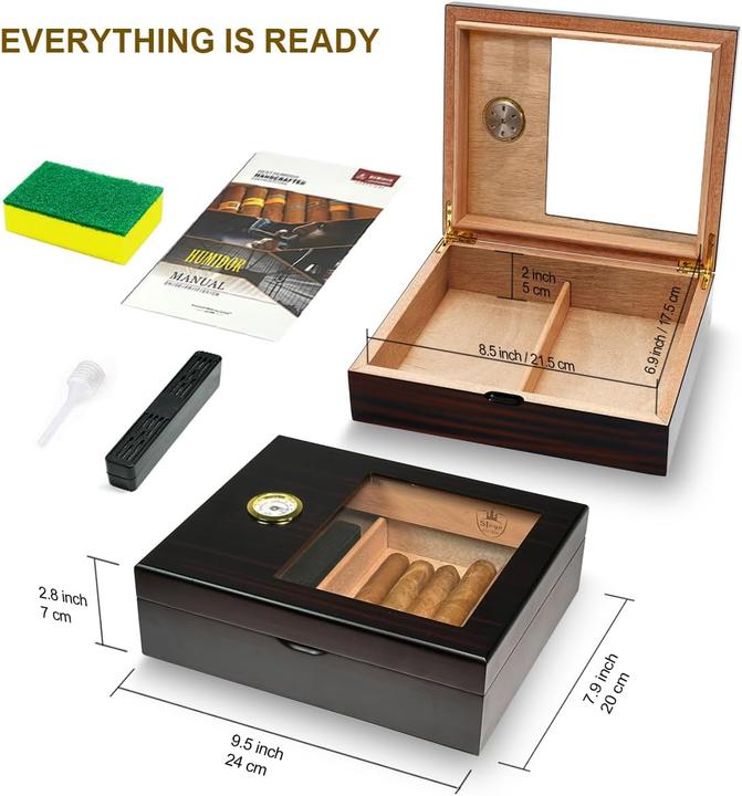 Immagine prodotto Slege Zigarren-Humidor mit Hygrometer (30)
