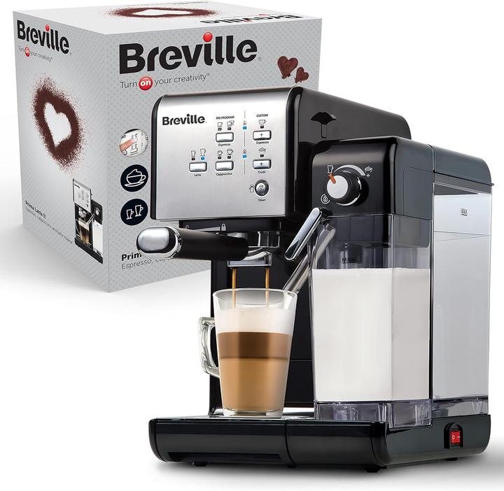 Breville VCF108X PrimaLatte II coffee and espresso machine, suitable for coffee powder or pods,...