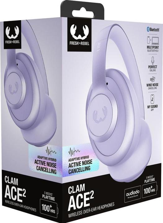 Produktbild Fresh'N Rebel Fresh 'n Rebel Clam Ace 2 Dreamy Lilac (ANC, 100 h, Kabellos)
