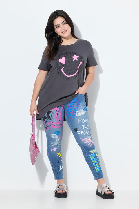 Actual product image Angel of Style Irma jeans, slim fit, allover print, 5-pocket (50)