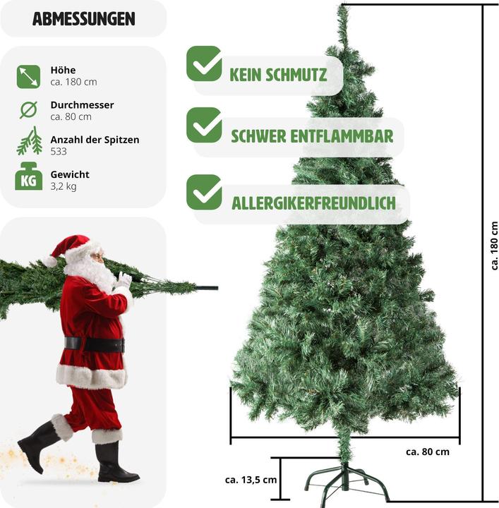 Actual product image tectake Artificial Christmas tree (180 cm)
