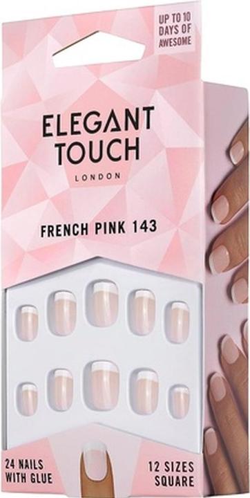 Produktbild Elegant Touch French Nails 143 Pink 1 Count (Kunstnägel)