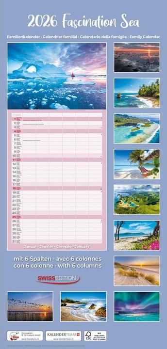 Actual product image Familienplaner Fascination Sea 2026 (Special)