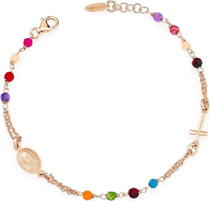 Produktbild Amen Rosary Crystal Cross Armband (18 cm, Silber 925)