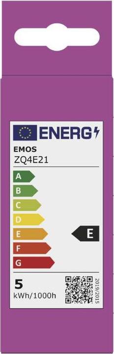 Label énergétique Emos Lampe LED Classic Candle / E27 / 4,2 W (40 W) / 470 lm / Blanc chaud (E27, 470 lm, 1 x)