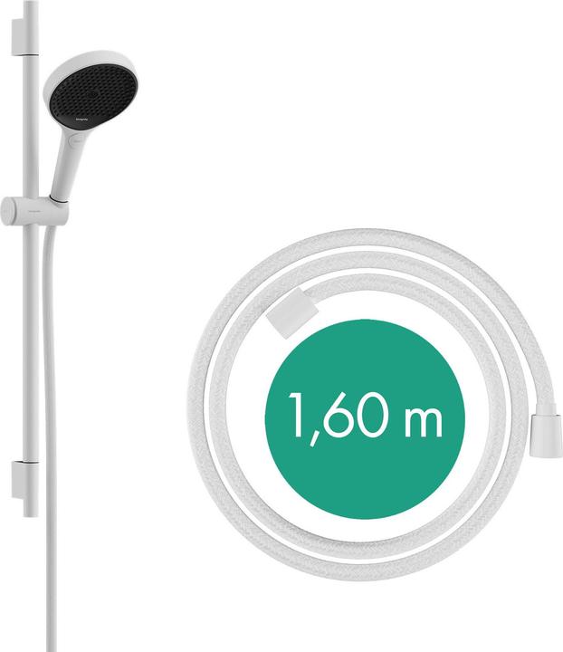 hansgrohe Rainfinity Brauseset 130, 3jet, S Puro Brausestange 650mm, 28745 (3 Strahlarten, 14 l/min)