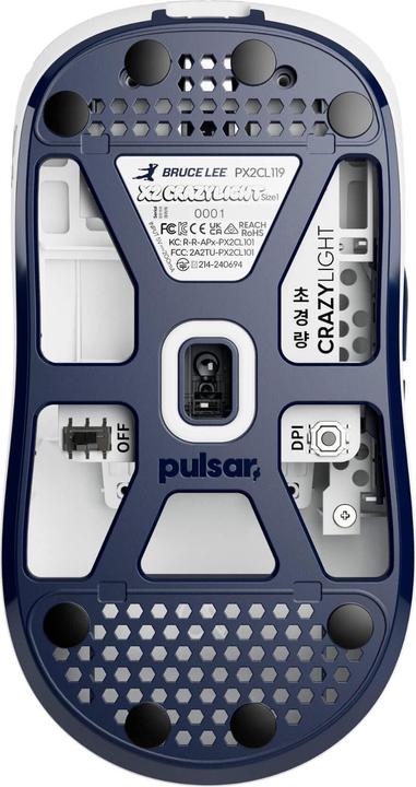Actual product image Pulsar X2 CRAZYLIGHT Mini Wireless (Bruce Lee 85th Edition) - Gaming Mus - Optisk - 5 knapper - Bl (Cable, Wireless)