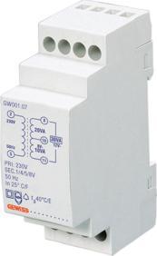 Produktbild Gewiss GEWI GW96421 Klingeltrafo Reiheneinbaugeraet Prim. 230V Sek.8/12V 5VA 2TE