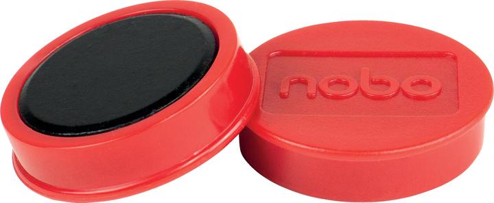Actual product image Nobo Magnet round 38mm 1915307 red 10 pieces (10 x)