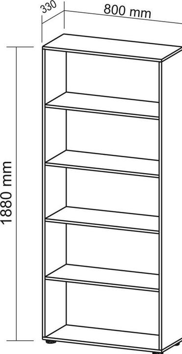 Produktbild Hammerbacher Basic (80 x 33 x 188 cm)