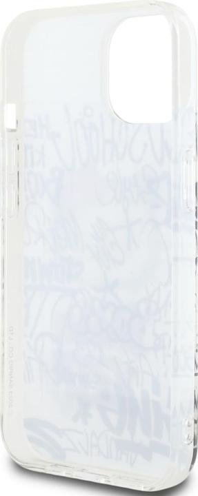 Actual product image Hello Kitty HKHCP15SHDGPHT iPhone 15 6.1" biały/white hardcase IML Kitty On Bricks Graffiti (Apple iPhone 15)